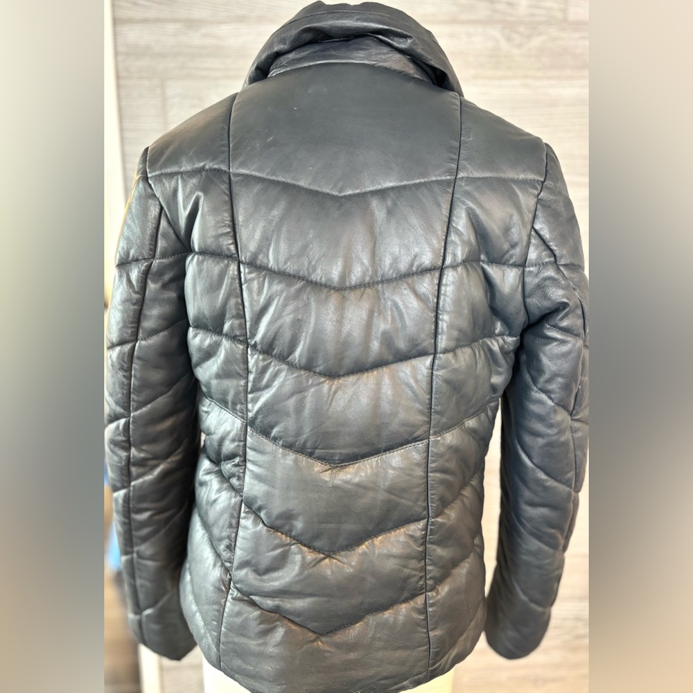NEW with Tags!! Mauritius Romea 100% Genuine Leather Jacket in Rich Navy - Picture 4 of 10